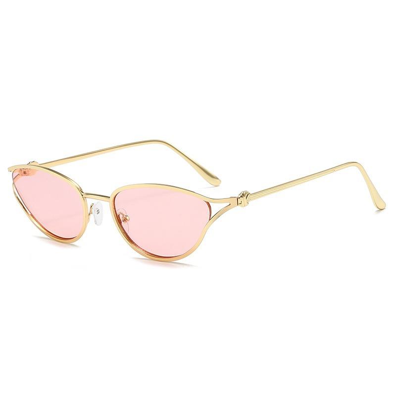 Cat Eye Small Frame Metal Uv400 Protection Fashion Sunglasses Unisex