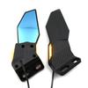 Moxin Universal Motorcycle Rearview Mirror with Yellow Light for R25, NMAX, Ninja, Sports Cars
