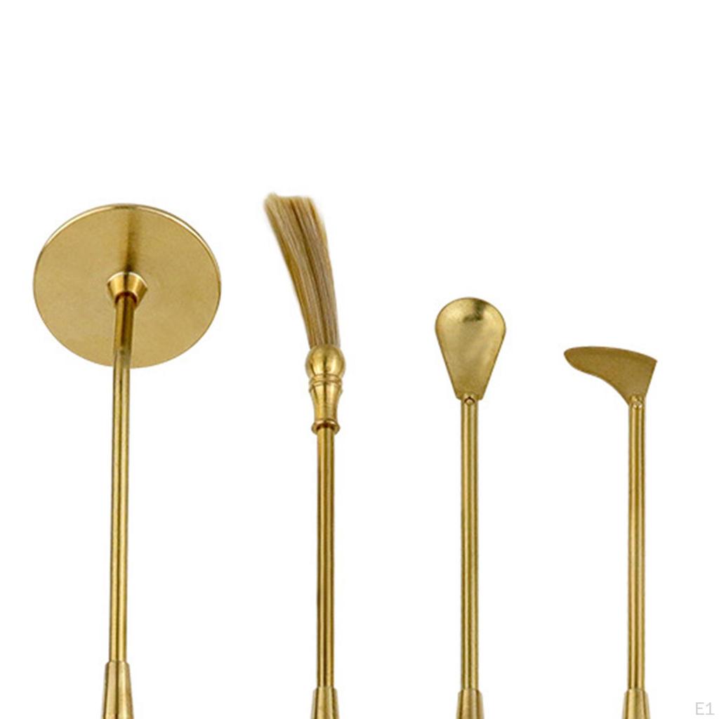4-teiliges Weihrauch-Werkzeug-Set, abnehmbare Aschepresse, Messing-Herstellungsset, Weihrauchkegel