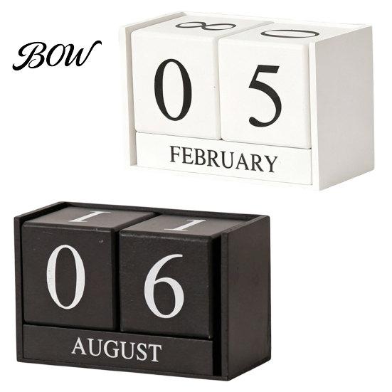 Durable Iron Art Calendar Metal Bird Perpetual Desk Calendar, Frame Desktop Office Accessory with Rotating Flip Month Date Display for Home