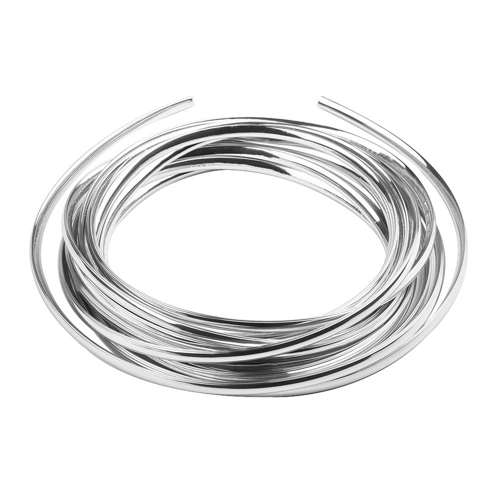 6M Chrome CarDoor Edges Moulding Trim Strips Scratch Guards Protector Cover&Mold