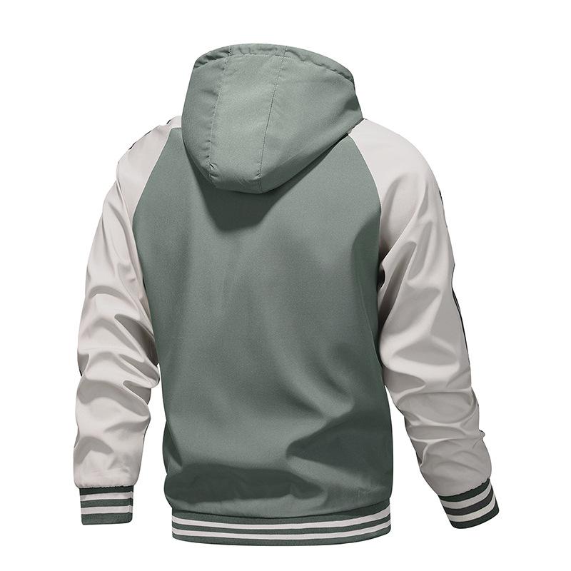 Spring and Autumn New Jacket Fashion Fashion Casual Young Men's Autumn Jacket Hooded