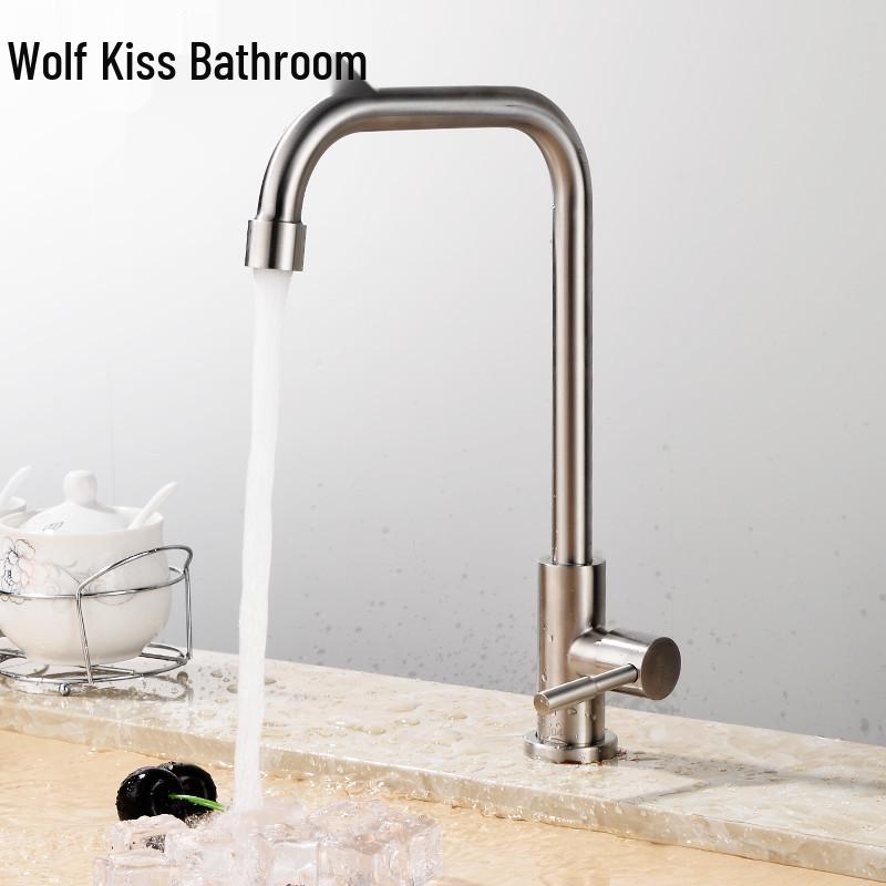 304 Stainless Steel Universal Rotating Faucet for Sink or Basin