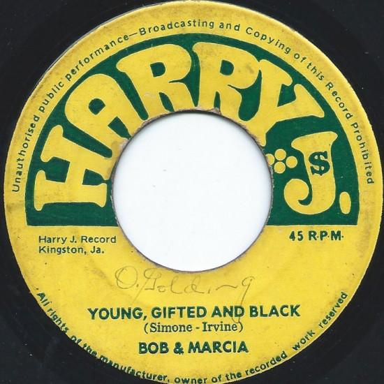 

7-дюймовая пластинка BOB MARCIA Young Gifted And Black NONE Harry J Records Ямайка Регги Ска Даб Б/у