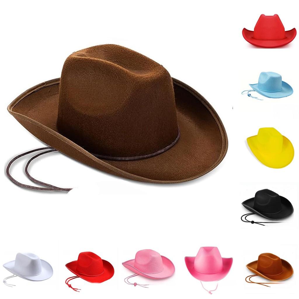 Color Cowboy Solid Hat Costume Prop Sewing Craft Party Gift Friends Supplies