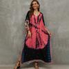 Beach Vacation Loose-Fit Rayon Print Cover-Up Shirt