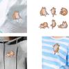 6 Pcs Cartoon Cats Embroidered Patches Iron On Patches Animal Repair Patches Kitten Sewing On Patches for Clothes Bag