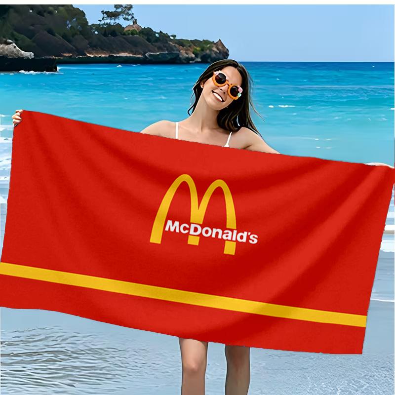 MCD Food Microfiber Beach Towel, Soft And Absorbent, Quick-Dry, Ideal for Summer Travel, Beach Essential, Swimming Pool Gifts