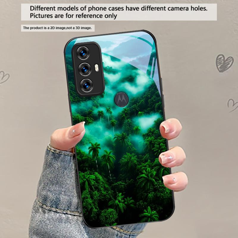 

Forest Stream Pattern For Motorola Moto Edge 20 Lite 30 Pro 40 Neo 50 Ultra G45 G54 G55 G75 G84 G85 G Play 23 Glass Phone Case Motorola Moto X30 Pro