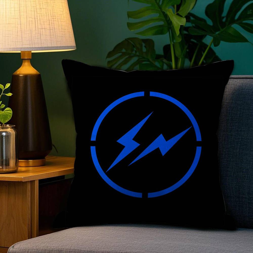Lightning F-Fragment Design Pillow Case Sofa Living Room Bedroom Double-sided Printing Square Cushion Nap Time Cushion Cover
