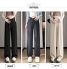 Ice Silk Maternity Wide-Leg Drawstring Pants - Spring/Summer Casual Wear