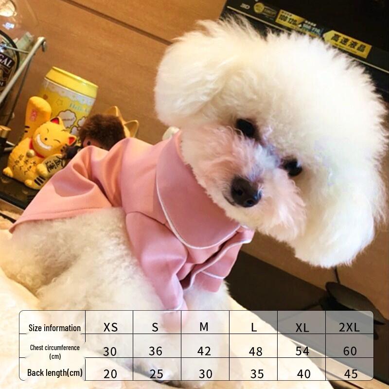 

Весенне-летняя пижама для маленьких собак: Подходит для корги, бишонов, французских бульдогов, померанских шпицев и других L розовый