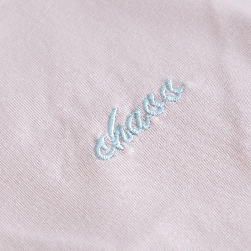 Girls' Bow Embroidered Short Sleeve T-shirt New Summer Children's Round Neck Elastic Slimming Top Baby Pure Cotton Base T-shirt