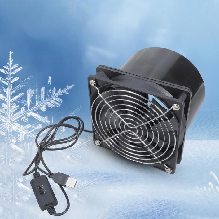 Detachable 120mm USB Ventilation Fan With Protective Mesh 3 Adjustable Speeds For 3D Printer Enclosures Indoor Gardening