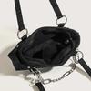 Fashi Design Gothic Chain Ladies Underarm Bag Sweet Cool Y2k Women Square Shoulder Bags Black Pop Female Tote Handbag Purse
