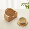 Japanese Walnut Wooden Coaster Set 6pcs/Lot Solid Wood Heat Insulation Pad Round Square Shaped Tea Coffee Coasters Table Decor