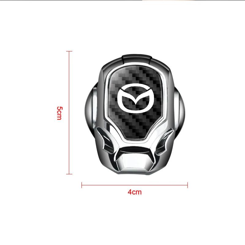 Insignia de Coche Cubierta Protectora de Arranque con un Solo Clic Pegatina Decorativa para Botón de Arranque/Parada Para Mazda 2 3 5 7 CX5 CX7 CX9 MX5 CX30 Skyactiv