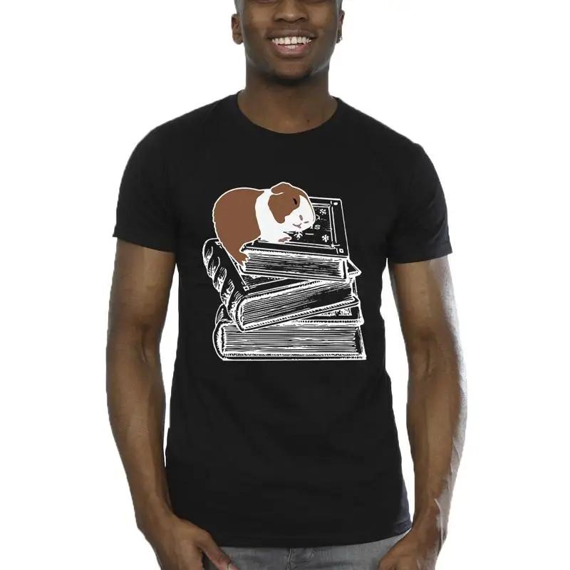 Book Men s Guinea Pig Sleeping Books T-Shirt S разноцветный