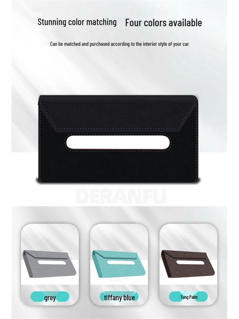 Universal Car Sun Visor Hanging Tissue Box - High-End Interior Napkin Holder