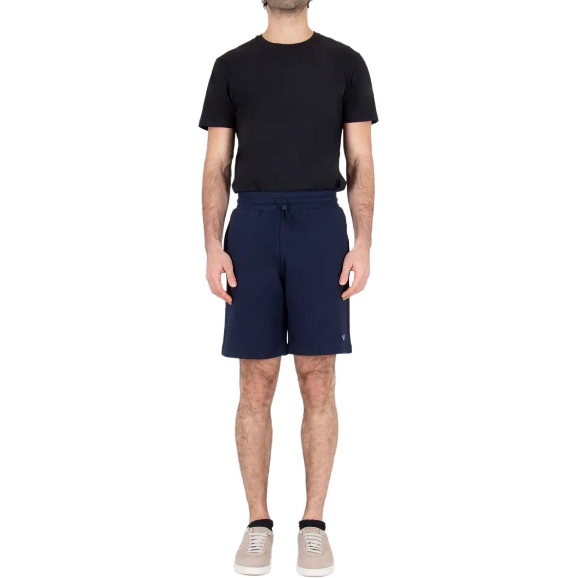Emporio Armani Loose Cotton Solid Color Drawstring Casual Shorts Men shorts EM000495-AF19060-UB102 S