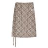 Naked Surf Club Sheer Check Wrap Skirt (Brown)