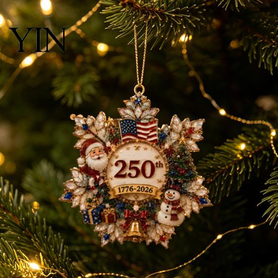 Christmas Hanging Ornaments Set Snowflake Tree Ornament, Acrylic Holiday Decor Gift for Home Window Fireplace Display, Festival Party Supplies