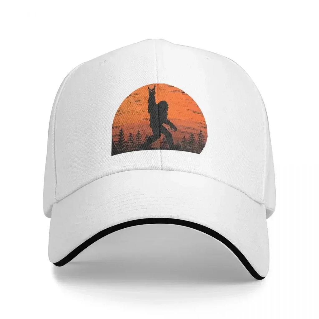 Funny Retro Bigfoot Rock Roll Shirt Forest Sasquatch Believers Birthday Cap Casual Baseball Caps Adjustable Hat Baseball Hats