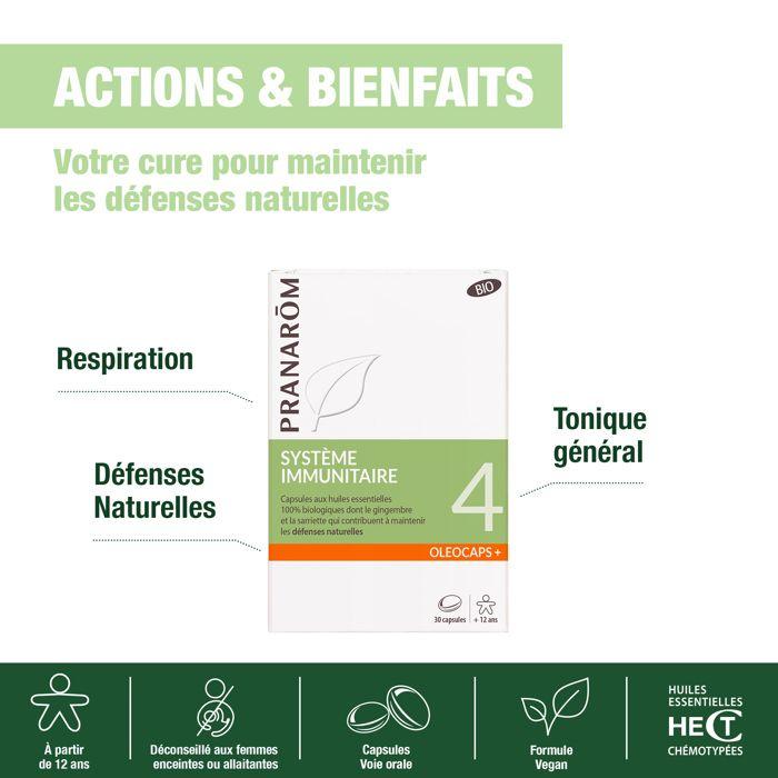 Pranarom Oleocaps+ Système Immunitaire Bio 30 capsules