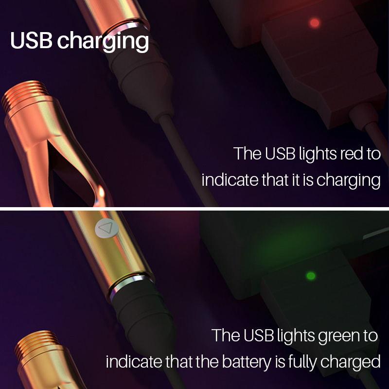 Gold Metal Slim Vibrators For Women Clitoris Vaginal Anal Stimulator Masturbator Vibrator
