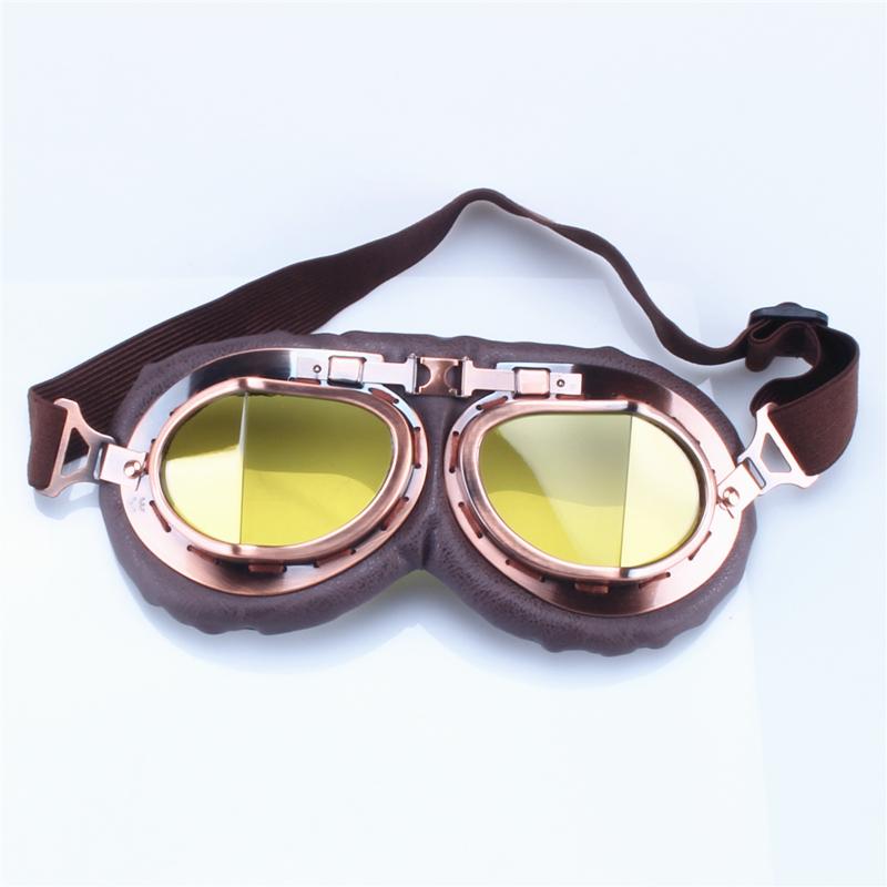 Retro Motorbike Motocross Helmet Pilot Goggles Jet Vintage Wwii Pilot Goggles Motorcycle Scooter Glasses Offroad Glasses