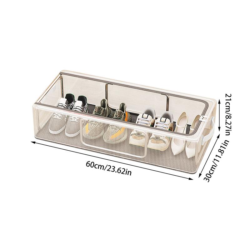 Schuhaufbewahrungsbox Haushalt Transparent Verdickt Faltbare Aufbewahrungsbox Bettunterseite Aufbewahrung Schuhkarton