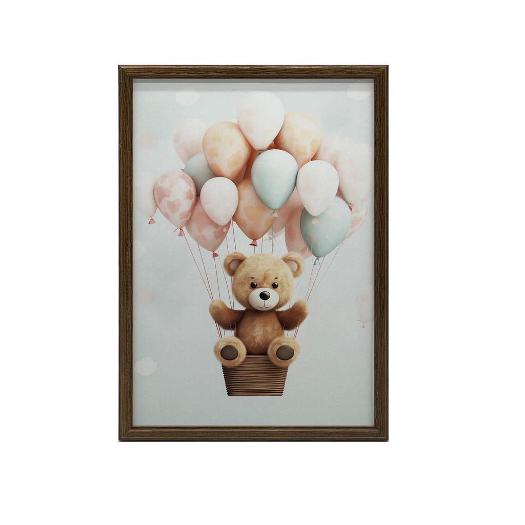 Podniebny Raj Małego Misia Podniebny Raj Małego Misia, 70X100 Cm, Rama Drewniana Ciemny Brąz, Papier Matowy 230 Gsm