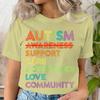 Autism Acceptance and The Neurodiversity Graphic Print Tshirt Short Sleeve ONeck Casual Top for Summer Spring Womens Clothing