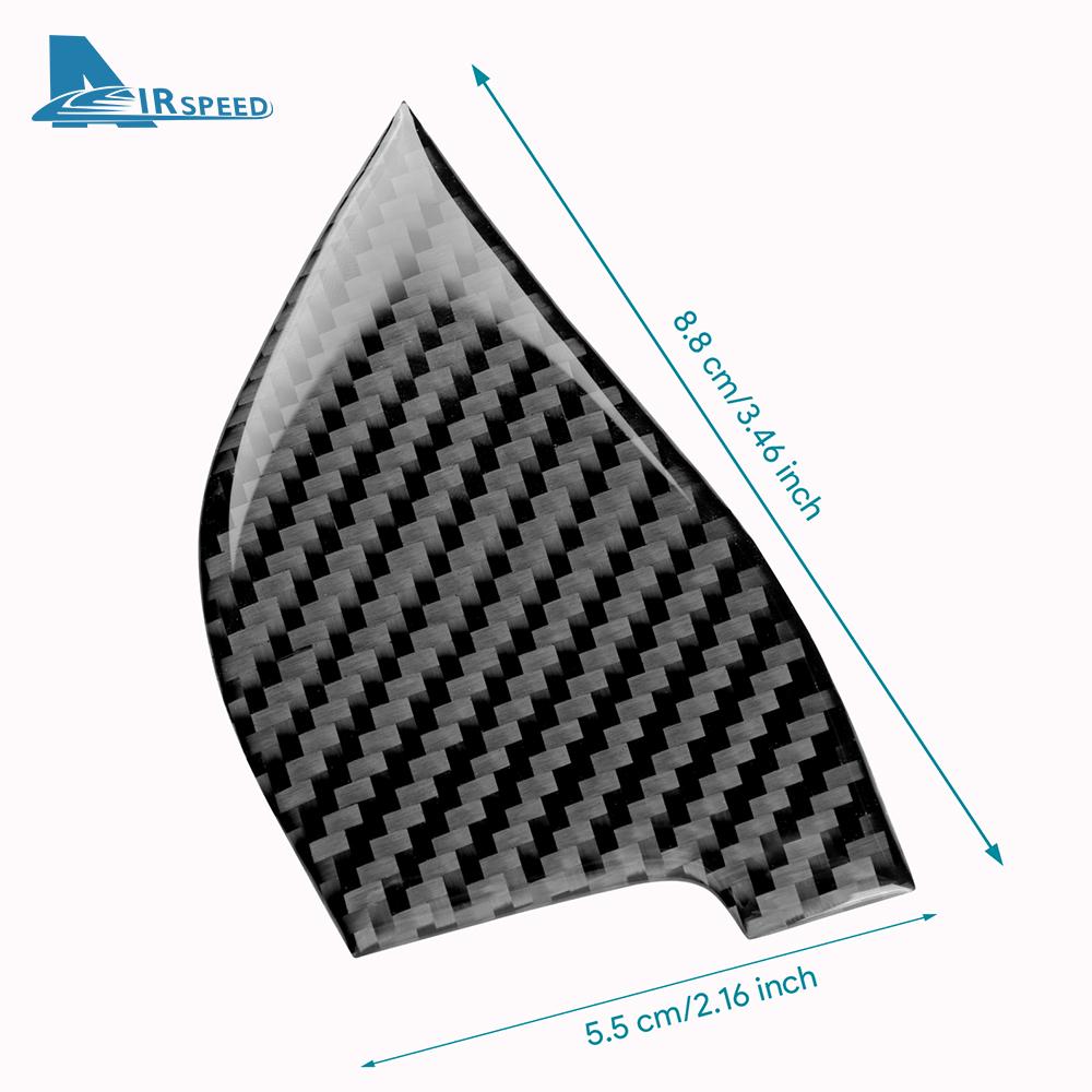 Real Soft Carbon Fiber Sticker For Ford Mustang GT Dark Horse EcoBoost 2024 2025 2026 LHD RHD Car Door Inner Triangle Panel Trim