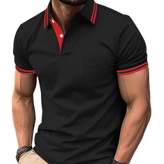 Pánské polo tričko s krátkým rukávem 3D digitální tisk Business Casual knoflíkové polo tričko
