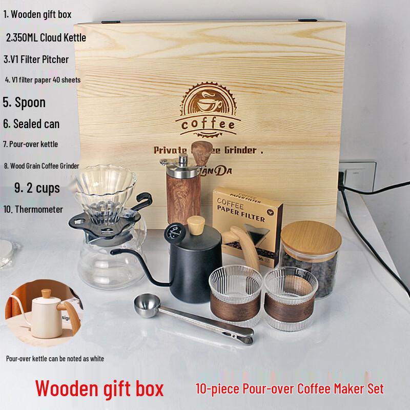 Premium 10-Piece Pour-Over Coffee Brewing Gift Set