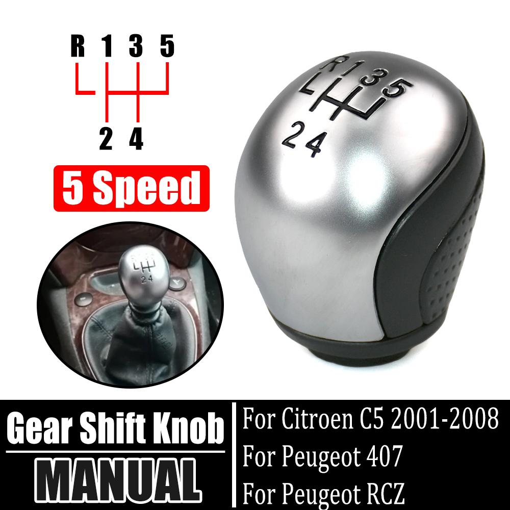 For Citroen C5 2001-2008 Peugeot 407 RCZ Auto Accessories Brand New Manual 5 6 Speed Gear Stick Shift Knob Car Shifter Lever