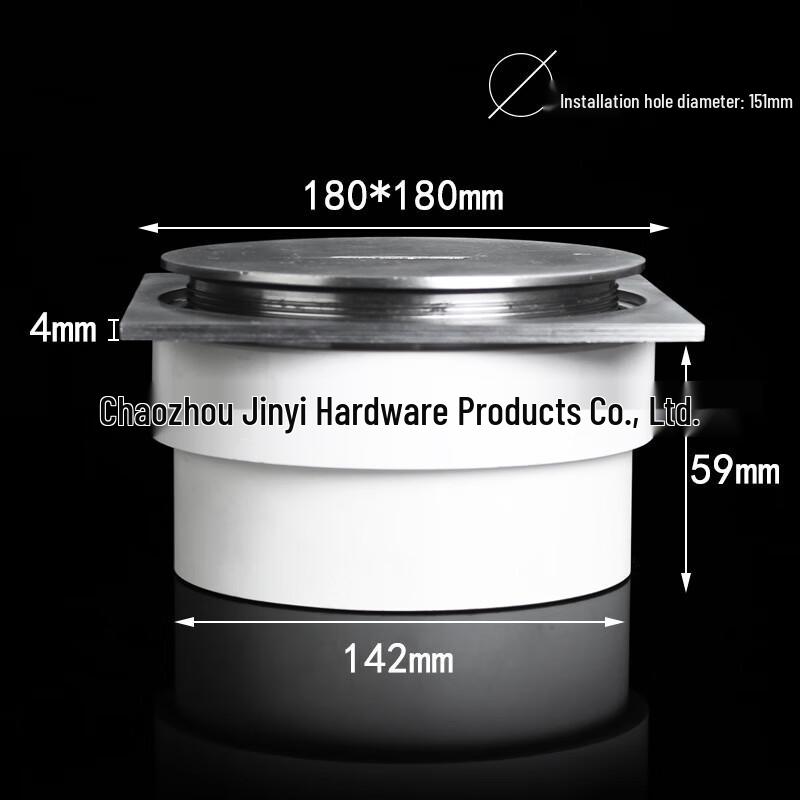 304 Stainless Steel Bathroom Floor Drain with Cleanout