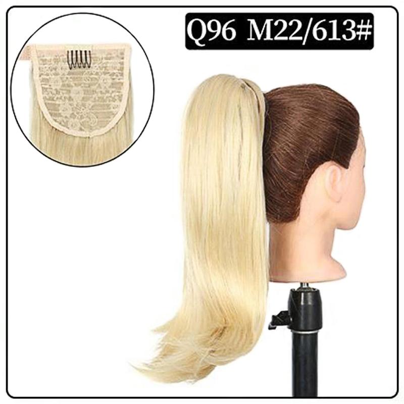MERISIHAIR Women Natural Ponytail 18 Inch Synthetic Elastic Wrap-around Wig Clip Multi-color Ponytail Synthetic Fiber Hairpiece Daily Use