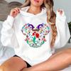 Disney Parent-child Outfits for Girls, Little Mermaid Princess Print Hoodie, Casual Sporty Multi-color Sweatshirt, Loose Hoodie