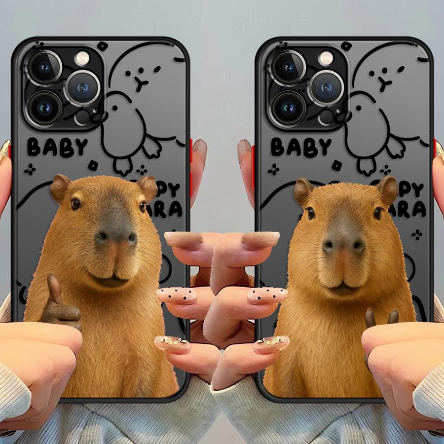 Case for iPhone 17 Pro Max Air 7 8 SE 16 Plus 15 11 13 Mini 14 XS XR 12 Funda Back Phone Cover Capybara Cute Fashion