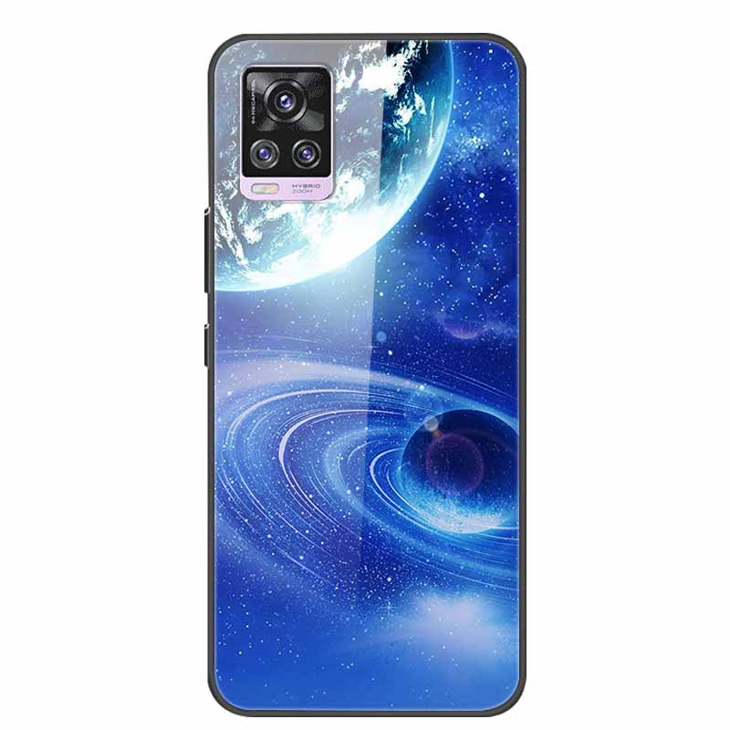 For Vivo V20 Pro Phone Case V 20 Pro Soft Bumper Tempered Glass Hard Back Covers Cases For Vivo V20 Pro Case 6.44" Coque Fundas