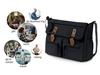 Versatile Large Capacity Canvas Crossbody Bag for Women & Men - Trendy Black Shoulder Bag