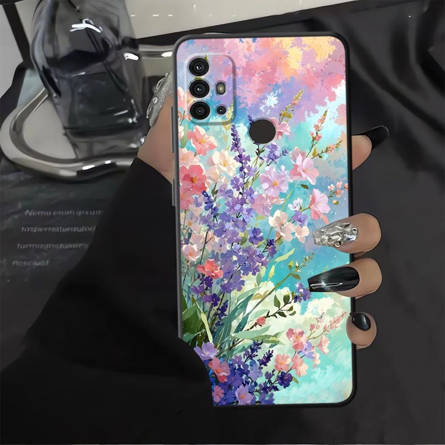 Cartoon Flower Phone Cover Case for Motorola Moto G50 G32 G51 G73 G22 Edge40 Edge 20 Pro 30 Lite G60s G52 G71 G53 G30