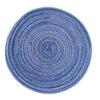 4PCS Round Coaster Set Scalding Heat Insulation Dish Mats Woven Decorative Dining Table Bowl Mat Blue Diameter 36cm
