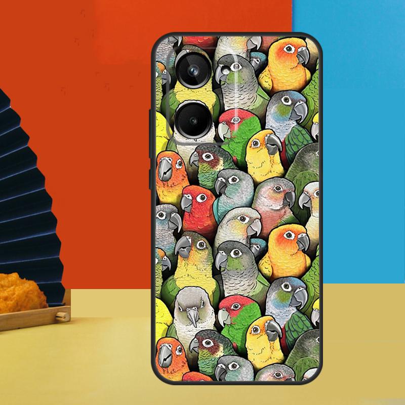 Colorful Parrots For Realme 15 Pro 10 11 12 13 14 Pro Plus GT6 GT7 C51 C53 C55 C61 C63 C65 C67 C71 C75 Case