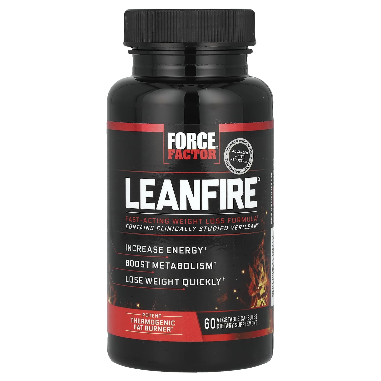 

Force Factor, LeanFire®, 60 овочевих капсул