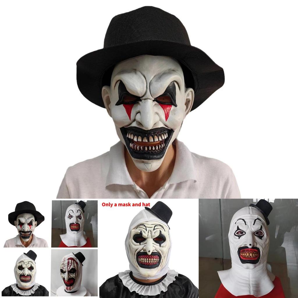 Terrifier Clown Latex Mask Halloween Party Costume Accessory For Cosplay And Themed Events