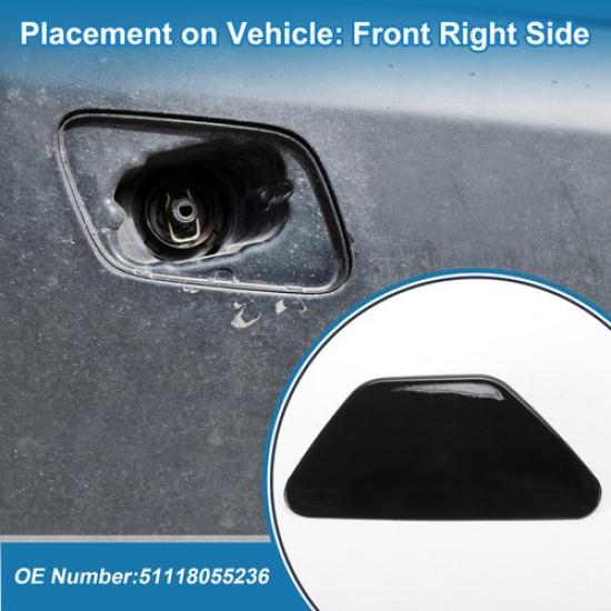 Front Right Side Bumper Headlight Washer Nozzle Cover Cap for BMW M5 Gloss Black