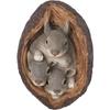 Garden Squirrel Tree Hugger Outdoor Tree Hole Statues Tree Face Decoration